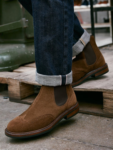 Orion Chelsea Boots | C.F. Stead Repello Suede, Goodyear Welt