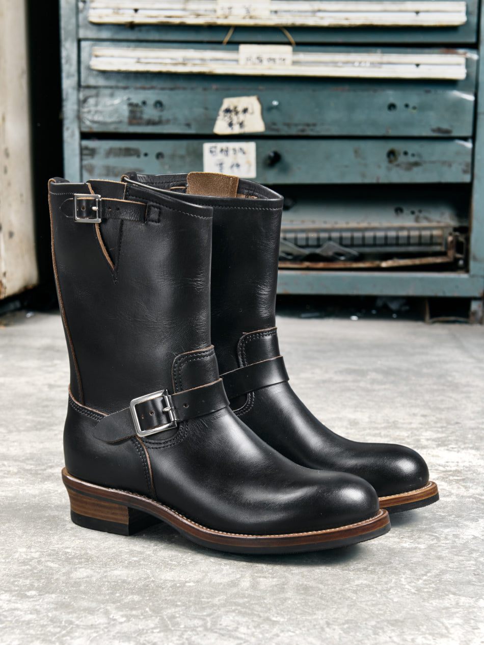 Tall Engineer Boots | Buckle-Strap, Vibram Sole, Rugged Moto Style