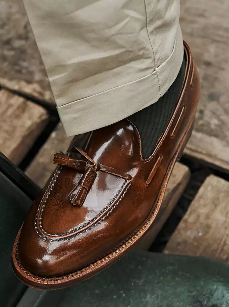 Tassel Loafers | Goodyear Welt, Full-Grain Leather Upper