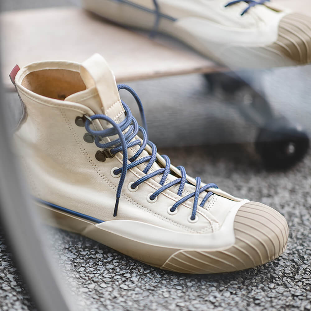 Vintage Vulcanized High-top Canvas Shoes